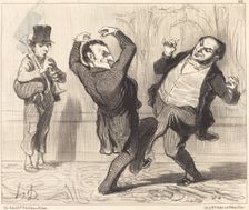 Attachés par leur grandeur au rivage de la Seine..., 1850. Creator: Honore Daumier