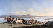 Attachment of Horses Pulling Boats Down the Rhone c1825-1870. Artist: Alexandre Dubuisson