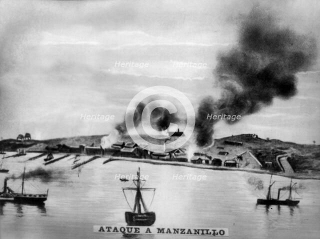 Attack of Manzanillo, (1873), 1920s. Artist: Unknown