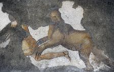Attack of a brown bear, detail from mosaic...Great Palace of Constantinople, 4th-6th century. Creator: LTL