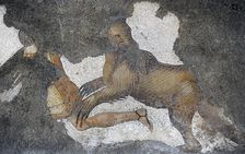 Attack of a brown bear, detail from mosaic...Great Palace of Constantinople, 4th-6th century. Creator: Unknown