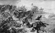 Attack of Basque Carlists during the revolt of 1872-1876, (1902)