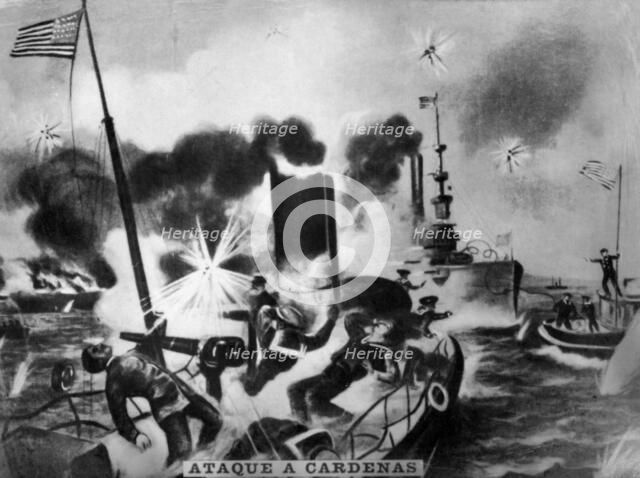 Attack of Cardenas, (1898), 1920s. Artist: Unknown