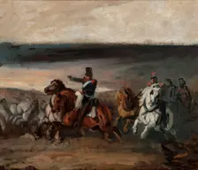 Attack of French Artillery, c1835. Creator: Piotr Michalowski