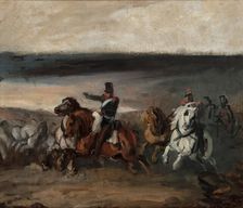 Attack of French Artillery, c1835. Creator: Piotr Michalowski