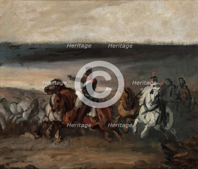 Attack of French Artillery, c1835. Creator: Piotr Michalowski.