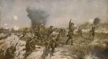 Attack of the Ulster Division, 1 July 1916 (c1930). Creator: James Prinsep Beadle