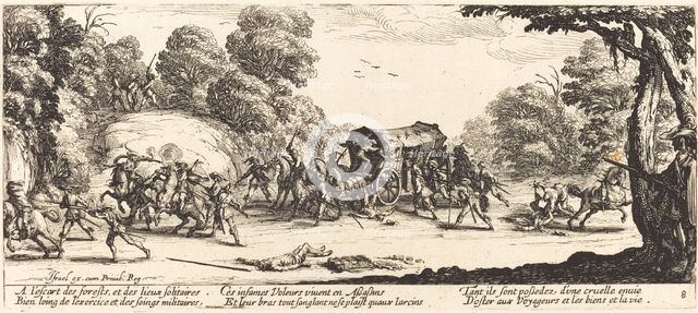 Attack on a Coach, c. 1633. Creator: Jacques Callot.