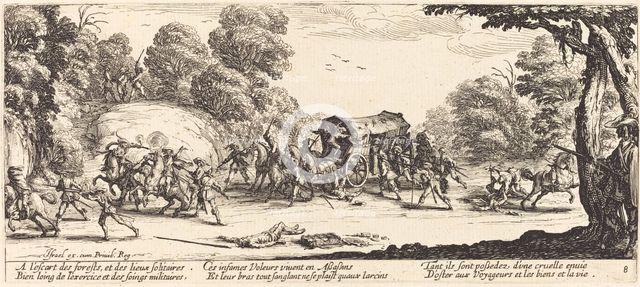 Attack on a Coach, c. 1633. Creator: Jacques Callot.