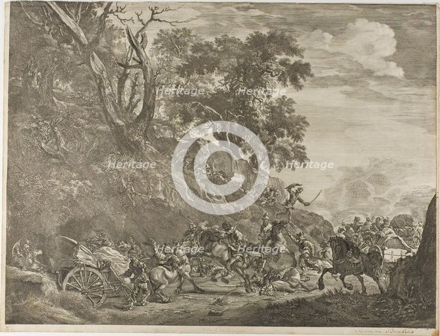 Attack on a Convoy, n.d. Creator: Cornelis de Visscher.