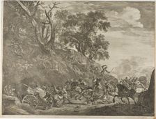 Attack on a Convoy, n.d. Creator: Cornelis de Visscher