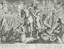 Attack on a Roman Fortress at Night, Publshed 1612. Creator: Antonio Tempesta