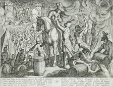Attack on a Roman Fortress at Night, Publshed 1612. Creator: Antonio Tempesta