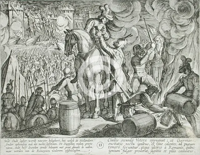 Attack on a Roman Fortress at Night, Publshed 1612. Creator: Antonio Tempesta.