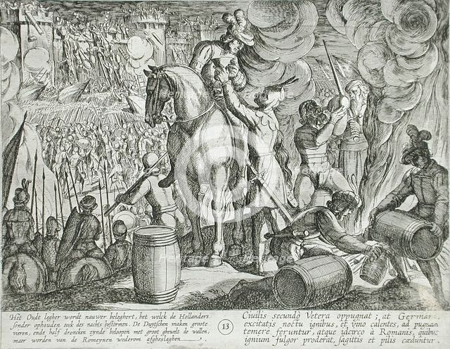 Attack on a Roman Fortress at Night, Publshed 1612. Creator: Antonio Tempesta.