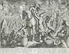 Attack on a Roman Fortress at Night, Publshed 1612. Creator: Antonio Tempesta