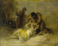 Attack on a Woman, 1810-1812. Creator: Francisco Goya