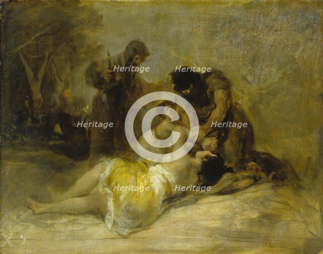 Attack on a Woman, 1810-1812. Creator: Francisco Goya.