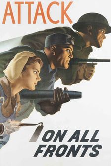 Attack On All Fronts, 1942. Creator: Robers; Hubert (active 1940s)