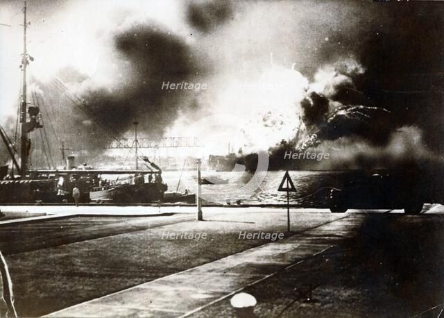 Attack on Pearl Harbor, December 7th, 1941. Artist: Unknown