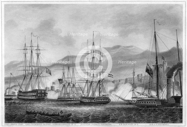 Attack on Sidon by Commodore Charles Napier, 26 September 1840 (c1857). Artist: George Greatbatch