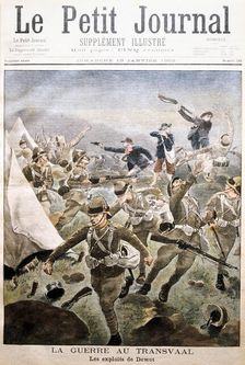 Attack on the British encampment at Tweefontein, South Africa, Boer War, 1901 (1902)