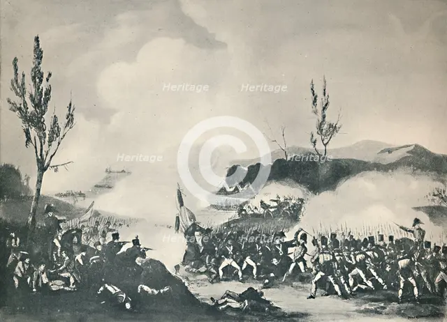'Attack on the Road to Bayonne, December 13, 1813', c1813 (1909). Artist: Thomas Sutherland.