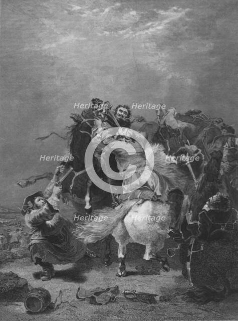 'Attack on the Smugglers, Guy Mannering', c1837.  Creator: Cosmo Armstrong.