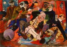 Attack at the brothel, 1919. Creator: Schlichter, Rudolf (1890-1955)