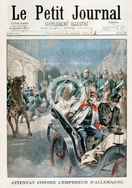 Attack against the Emperor of Germany, 1901. Artist: Unknown