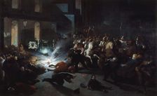 Attack by Orsini in front of the facade of the Opera on January 14, 1858, 1862. Creator: H Vittori