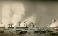Attack Upon Roanoke Island - Landing of the Troops (1878). Creator: Unknown
