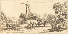 Attacking Travelers on the Highway, c. 1633. Creator: Jacques Callot