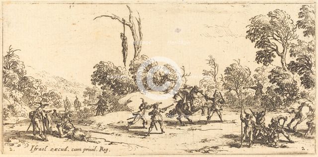 Attacking Travelers on the Highway, c. 1633. Creator: Jacques Callot.