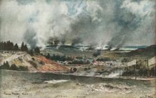 'Attaque du Fort de Brimont, le 16 anvil 1917 (1917). Creator: Francois Flameng