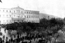 Attempt on the Life of the King of Greece:...demonstration to celebrate His Majesty's escape, 1898. Creator: Unknown