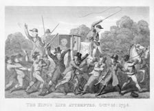 Attempt on King George III's life, 25 October 1795. Creator: Anon