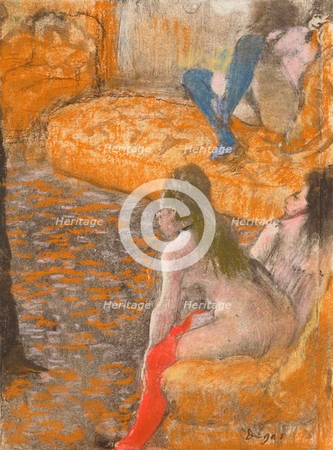 Attente d'un client (Waiting for a client), c1879. Creator: Degas, Edgar (1834-1917).