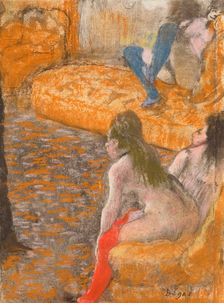 Attente d'un client (Waiting for a client), c1879. Creator: Degas, Edgar (1834-1917)