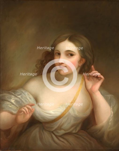 Attention (Self-portrait), 1841. Creator: Maria del Rosario Weiss.