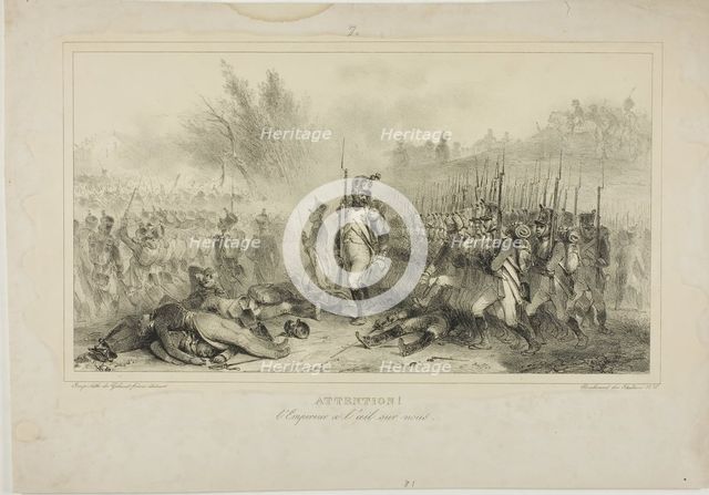 Attention! The Emperor has his eye on you, 1832. Creator: Auguste Raffet.