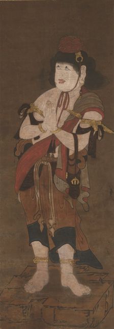 Attendant of Fudo Myoo, 14th century. Creators: Ryushu Shutaku, Unknown