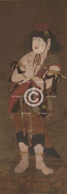 Attendant of Fudo Myoo, 14th century. Creators: Ryushu Shutaku, Unknown.
