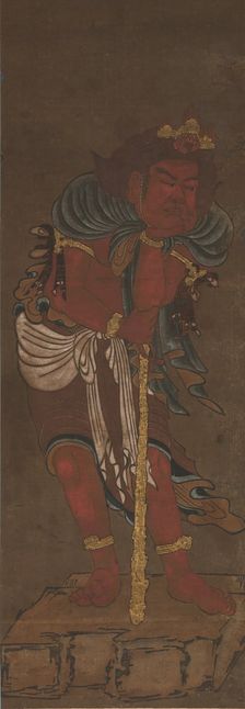 Attendant of Fudo Myoo, 14th century. Creators: Ryushu Shutaku, Unknown