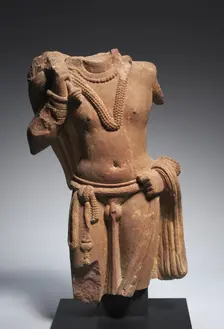 Attendant Bearing a Fly Whisk (Chauri), c. 100-150. Creator: Unknown