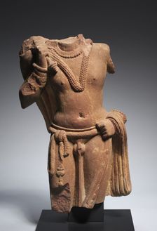 Attendant Bearing a Fly Whisk (Chauri), c. 100-150. Creator: Unknown