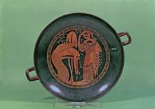 Attic Cup with the representation of Athena and the Dragon of Colchis throwing the body of Jason