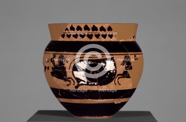 Attic Black-Figure Mastoid Cup, about 490 BC. Creator: Unknown.