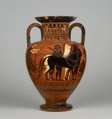 Attic Black-Figure Neck-Amphora, 530-520 BC. Creators: Bareiss Painter, Medea Group