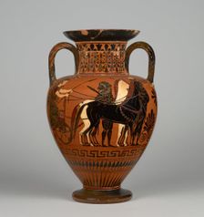 Attic Black-Figure Neck-Amphora, 530-520 BC. Creators: Bareiss Painter, Medea Group